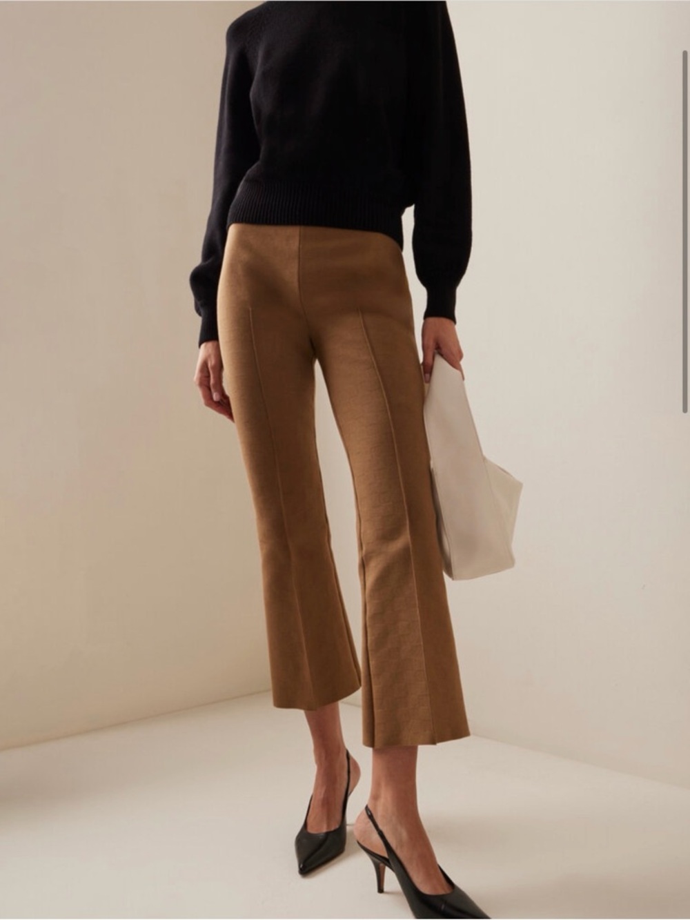 High Sport - Camel Knit Straight Leg Pants - Size XS